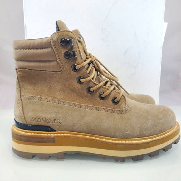 NWT$875 Moncler Men\'s Peka Leather Lace-Up Hiking Boots Sz 39 EU (US 6) main image 5